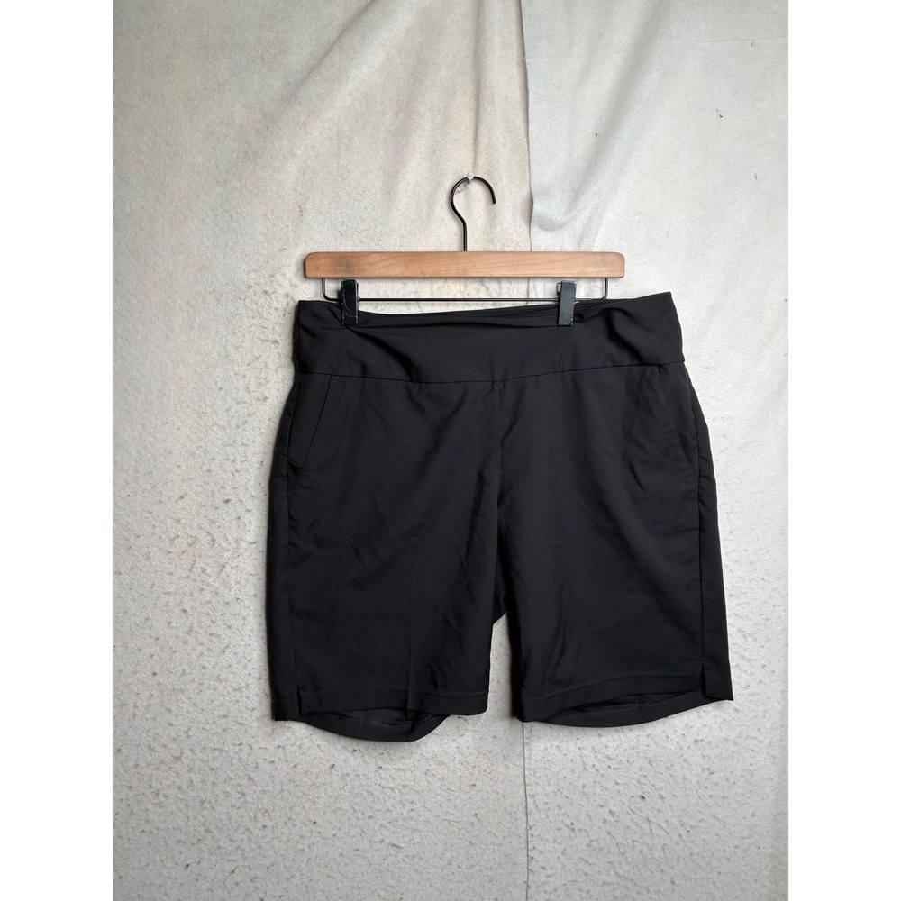 Adidas Womens Black Pull On Golf Shorts Size Large Active Performance Pockets